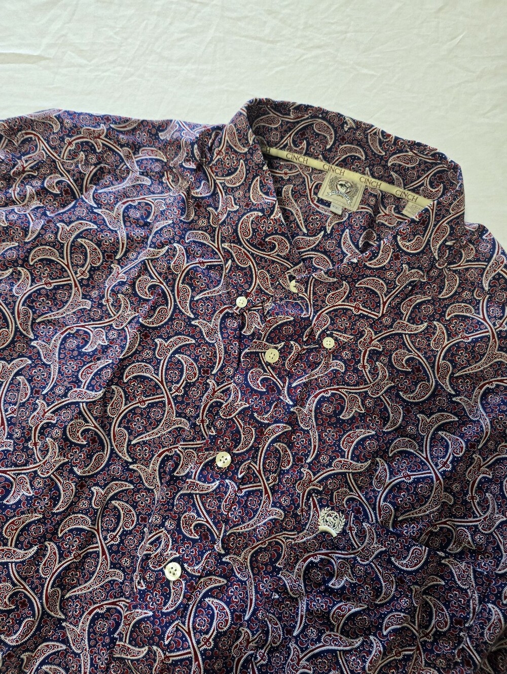 Cinch Western Men's Paisley Button-Down Shirt - Multicolored XXL